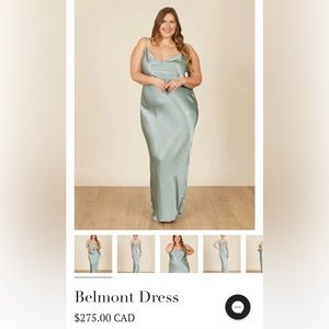 Park & Fifth Belmont Dress in Sage Satin